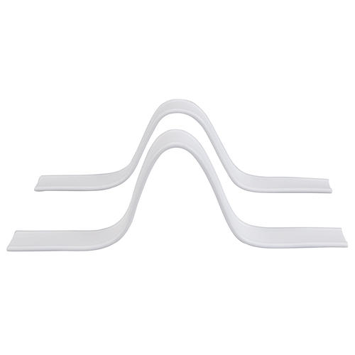 Hva er hardheten til nesebro-ledningen i masken avhengig av?